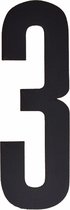 Autocollant numéro 3 noir 10 cm