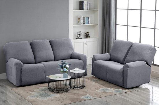 E EBETA Hoes fauteuil jacquard, Fauteuilhoezen, stretchhoes voor relaxfauteuil compleet, Elastische hoes voor tv fauteuil (Geel