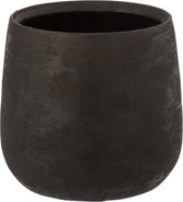 J-Line pot de fleurs - céramique - noir - Ø 23 cm