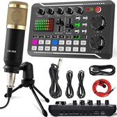 Favomusthaves - DJ apparatuur - Podcast microfoon - Mengpaneel - Microfoon - Condensator microfoon - Podcast - Muziek - Voice mixer - Sound card console - Gamen - 16 Effects