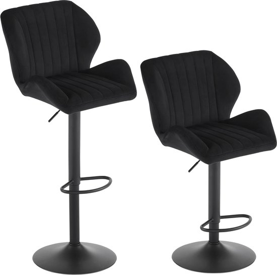 HOMCOM barkrukken, set van 2, draaibaar, in hoogte verstelbaar, retro