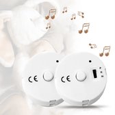 2x Praatknop - Voice recorder - Persoonlijk cadeau voor hem / haar - 60 sec audio opnemen en afspelen - Wit - Compact