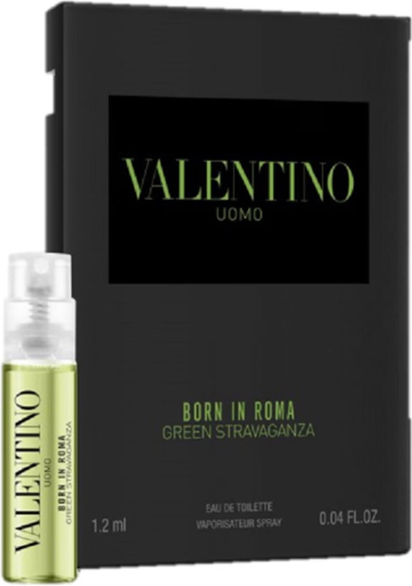 Goedkoopste Valentino Uomo - 1,2ml - Born in Roma - Green Stravaganza - Eau de Toilette Reisverpakking