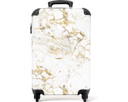NoBoringSuitcases.com - Koffer dames wit - Past binnen 55x40x20 cm en 55x35x25 cm - Cadeau origineel - Trolley handbagage vrouwen - Valiezen met wieltjes volwassenen - Reistrolley - Princess - Reiskoffer op wielen - Rolkoffer lichtgewicht