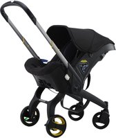 YMA® 3 in 1 Kinderwagen - Zwart - Compact en Multifunctioneel - Autostoel - Inklapbaar - 5 punts Verstelbaar Veiligheidsgordel - Ruimtebesparend - Schokwerend - Baby/ Newborn Kinderwagen - Gebruik tot 15KG
