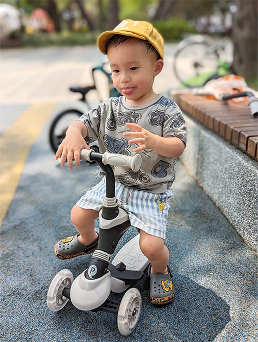 Qplay Sema Step Scoot and Ride - 5-in-1 balansscooter met scooteropties- Beige — afbeelding 4