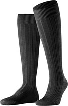 FALKE Teppich im Schuh lang eenkleurig wol kniekousen heren zwart - maat 41-42