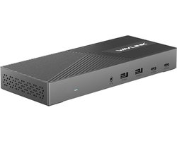 Wavlink USB-C Thunderbolt Docking station met 3 x HDMI + 2 x DisplayPort + 2 x USB-C + 4 x USB-A + Ethernet + Audio – 100W opladen – Geschikt voor laptops en alle MacBooks