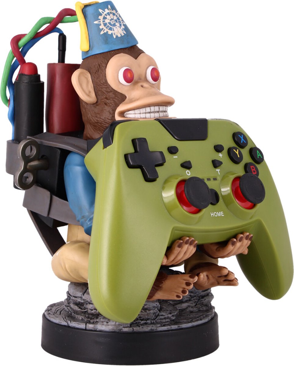 Cable Guy - Monkey Bomb telefoonhouder - game controller stand met usb oplaadkabel - 8 inch