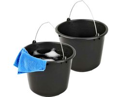 2x Stevige huishoud emmers