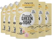 Marcel's Green Soap Shower Gel Refill Vanille & Kersenbloesem 6 x 500ml