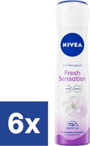 Nivea Deo Fresh Sensation Spray - 6 x 150 ml