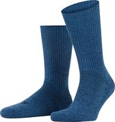 FALKE Walkie Ergo eenkleurig wol functioneel materiaal sokken unisex blauw - maat 42-43