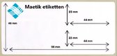 Maetik - Etiket - 98x46mm - niet thermisch - 3-delig - 1000/rol