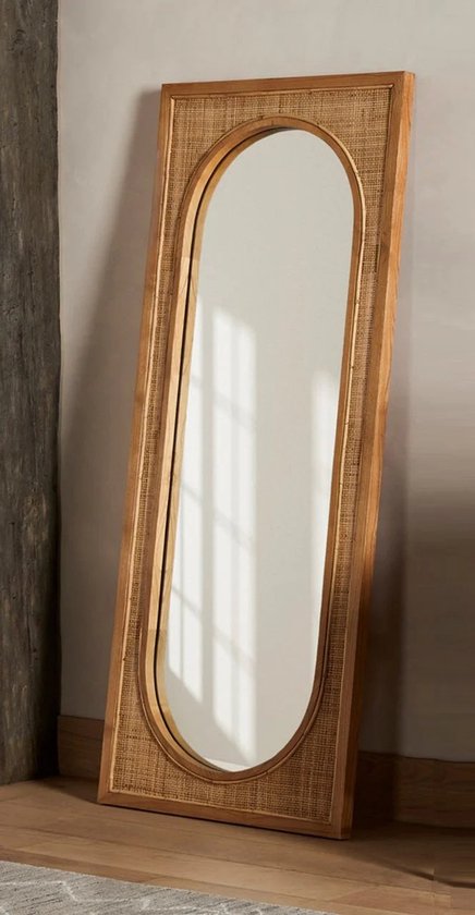 Canal Living - Rodeo Drive Floor Mirror - mangohout - 178 cm hoog - spiegel - staande spiegel - vloerspiegel