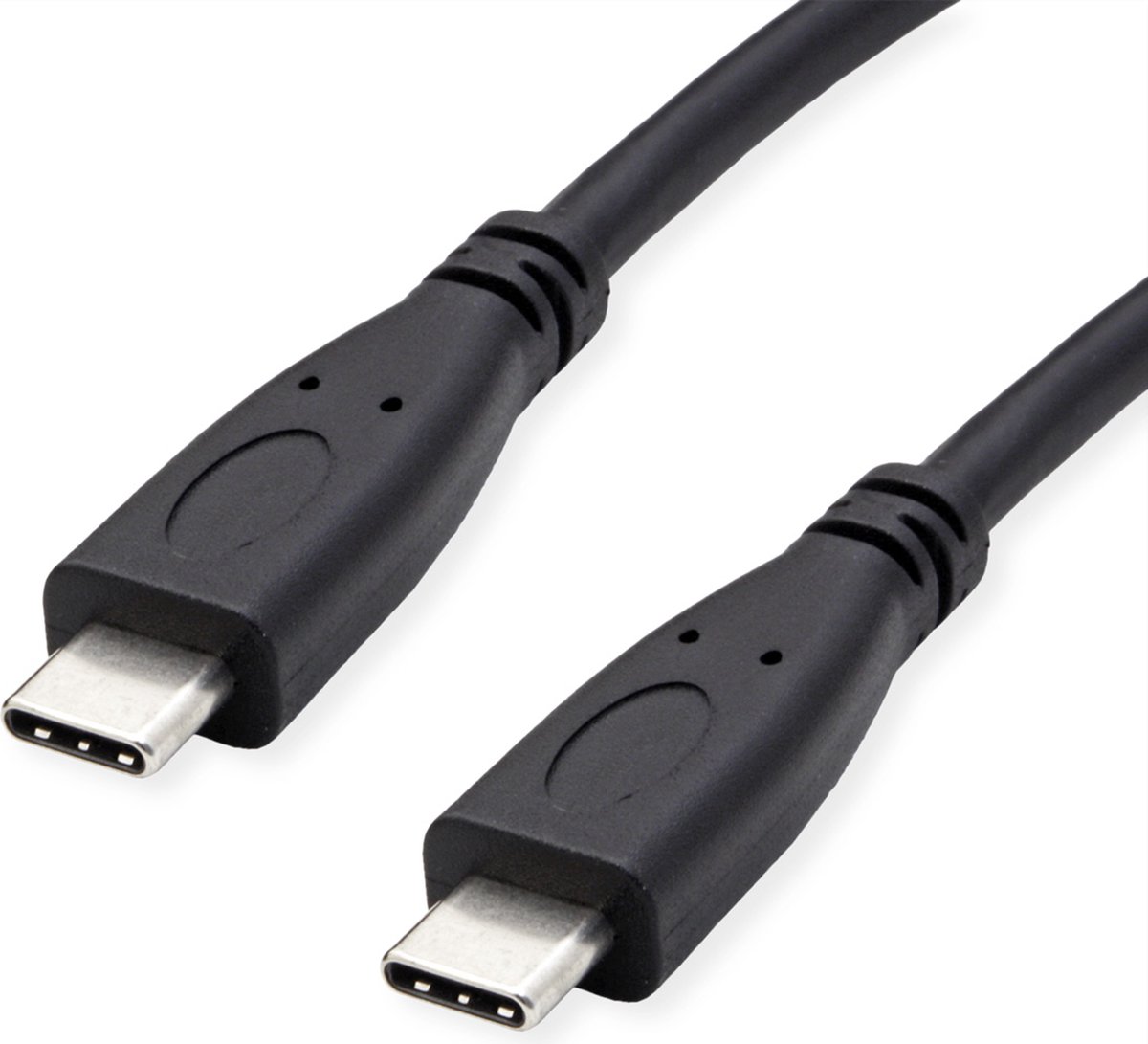 ROLINE GREEN USB 3.2 Gen 2 kabel, C-C, M/M, 4K UHD-1, 10Gbit/s, Emark, 100W, zwart, 1 m