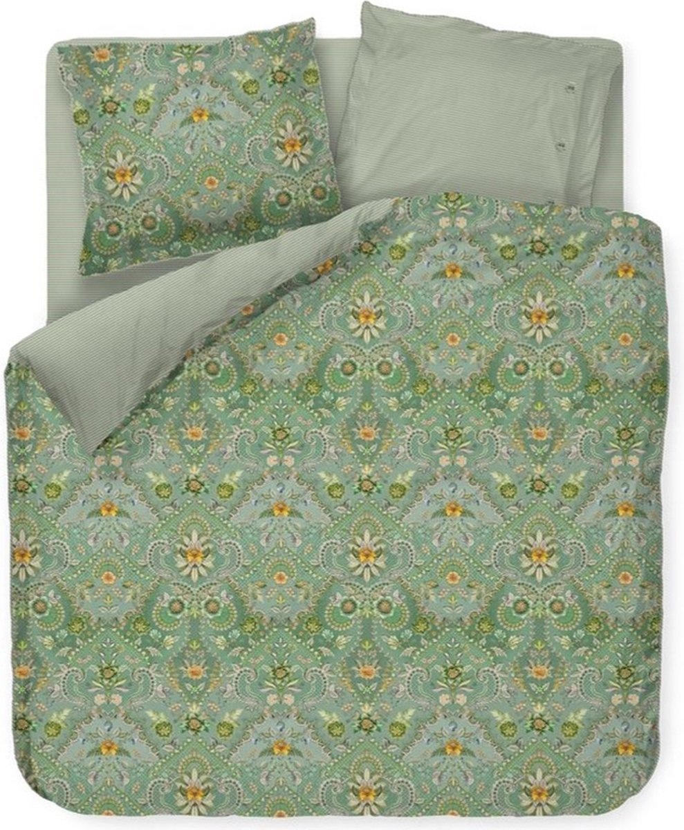 Pip Studio Saluti Piccoli dekbedovertrek - Tweepersoons - 200x200/220 - Groen