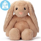 Goedewaere Verzwaringsknuffel Konijn - Verzwaarde knuffel 1.8 kg - Zware knuffel anxiety voor volwassenen en kind - Weighted stuffed animal - Sensorisch speelgoed