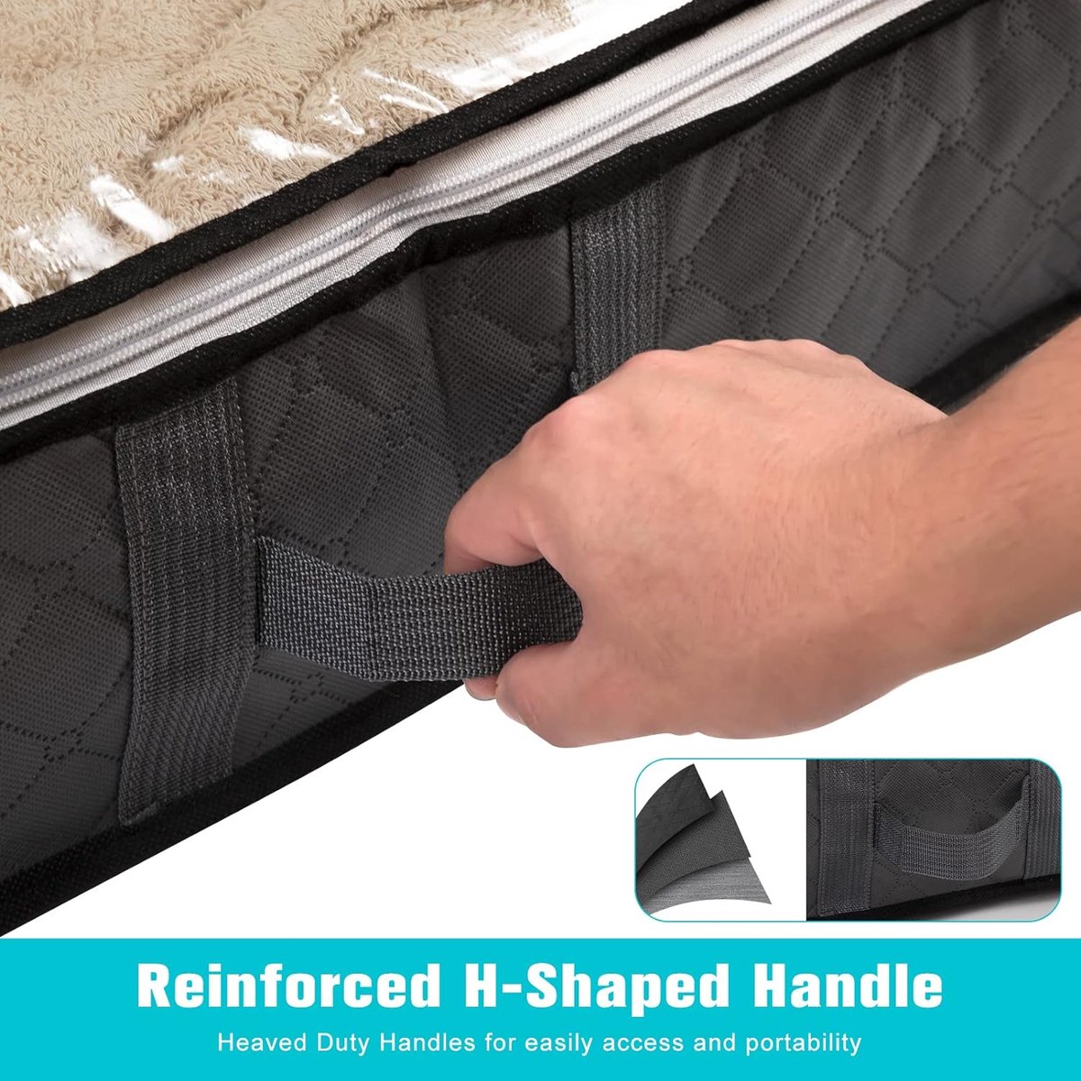 Otraki Lot De 4 Boîtes De Rangement Sous Lit Pliable Avec Couvercle - Grande Capacité Anti-poussière