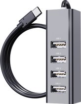 USB-C naar USB-A Hub Adapter - USB-C to USB-A - Met 4 poort USB 2.0 HUB