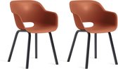Keter Noa Tuinstoel - 2 stuks - 55x56,5x80cm - metalen frame - Terracotta