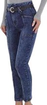 Dilena fashion Pocket jeans met riem