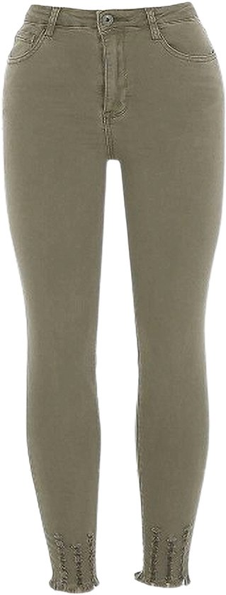 Dilena fashion Skinny jeans olive