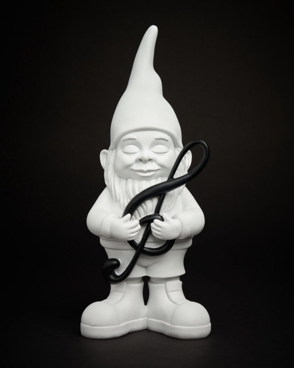 BLOGO Design The Nani’s Collection “MUSIC Medium White” Polyresin Decoratie 13,6 x H 28,0 cm WEIGHT 354g
