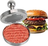 Hamburgerpers van roestvrij staal, robuuste pattie-maker, hamburgerpers voor het maken van vleespatties, metalen pers