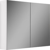 Badplaats Badkamerkast Cuba 90 x 16 x 70 cm - Hoogglans wit - Spiegelkast Badkamer