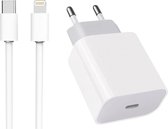 Câble Lightning avec adaptateur 20 W - Convient pour chargeur iPhone - Câble 2M avec adaptateur - Convient pour Apple