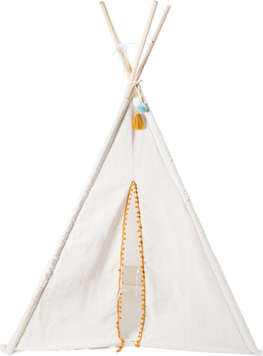 Atmosphera Tipi speeltent voor kinderen - 120 x 120 x 160 cm - beige - wigwam