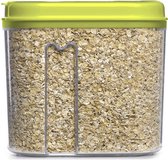 Plasticforte Shaker pour récipient alimentaire - transparent/vert - 1000 ml - plastique - 15 x 8 x 14 cm - bocaux de conservation