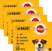 Pedigree Adult Hondenvoer - Maaltijdzakjes in Saus - Gevogelte en Groenten - 48 x 100 gr