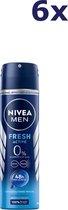 6x Nivea Deo Spray 150ml Men Fresh Active