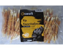 Oswalt kauwstaafjes met kip - gedraaide sticks met kip - 950 gram - 12,5cm - hondensnack