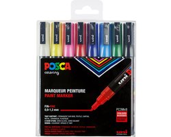 foto van Uni Posca Stiften Standard Colors - 8 stiften - PC3M 0.9-1.3 mm lijn