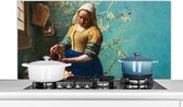 Spatscherm keuken 120x60 cm - Kookplaat achterwand Melkmeisje - Amandelbloesem - Van Gogh - Vermeer - Schilderij - Oude meesters - Muurbeschermer - Spatwand fornuis - Hoogwaardig aluminium