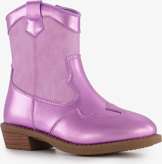 Blue Box bottes western de cowboy pour fille violet métallisé - Taille 30