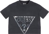 Guess Girls Logo Shirt Zwart - Maat 140
