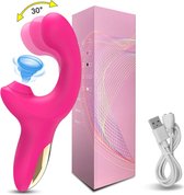Smart-Shop 20 Snelheden Krachtige Dildo Vibrator Clitoris Stimulator Vacuüm Seks Speeltje - Roze