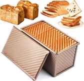 Bakvorm voor brood, dubbelzijdige antiaanbaklaag, bakvorm met deksel, 3 ventilatieopeningen aan de onderkant, geschikt voor brood, toast- en taartbakgereedschap (20 x 10 x 10 cm)