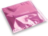 Folie Enveloppen - 220x220 mm - Roze transparant - 100 stuks