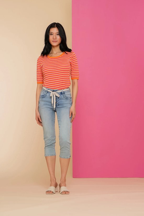Geisha Jeans Capri Jeans 41029 10 Mid Blue Denim Dames Maat S bol