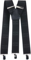 Porte-jarretelles Pierre Mouton Work Wear - Bretelles - Adultes - Homme - Zwart - 140cm - 3 clips larges - XL - XXL