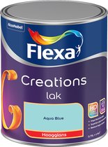 Flexa | Creations Lak Hoogglans | Aqua Blue - Kleur van het jaar 2004 | 750ML