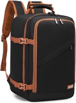 Kono Travel Bag - 20L - Sac à dos - Bagage à main Bagage à main week-end - Sac à dos - Hydrofuge - Zwart/ Marron