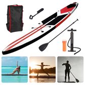 Bol.com Cheqo® Complete SUP-Set - Opblaasbaar SUP Board - Stand Up Paddle Board - 381x66x15cm - Double Layer - 150kg - Met Pomp ... aanbieding