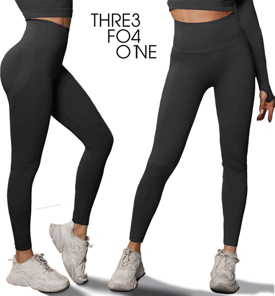 Leggings de sport pour femmes 2PCS Large - leggings dames fille - leggings Tiktok - noir & gris