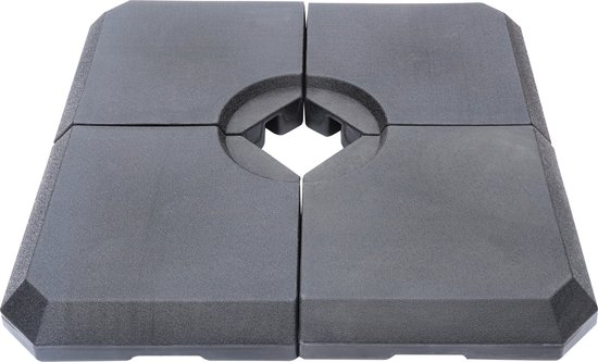 PimXL Parasoltegels Vulbaar - voor kruisvoet van een zweefparasol - 4x20kg - vulbaar met water of zand